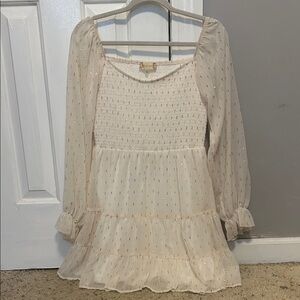 Altar’d State Cream Baby Doll Dress